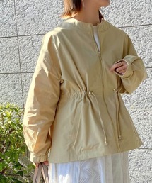 libelle more | ウエストドロストギャザー　ノーカラーブルゾン(ブルゾン)