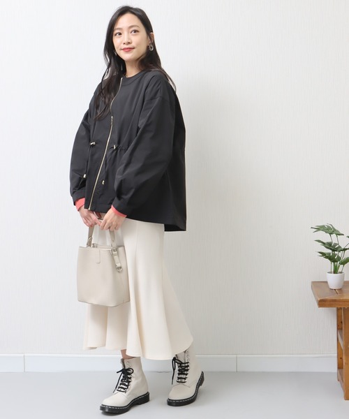 libelle more（リベル モア）の「ウエストドロストギャザー　ノーカラーブルゾン（ブルゾン・レディース・イエロー/ライトカーキ/アイボリー/ブラック・M/L）」の14枚目の写真
