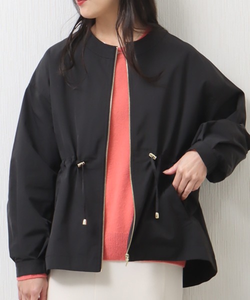 libelle more（リベル モア）の「ウエストドロストギャザー　ノーカラーブルゾン（ブルゾン・レディース・イエロー/ライトカーキ/アイボリー/ブラック・M/L）」の15枚目の写真