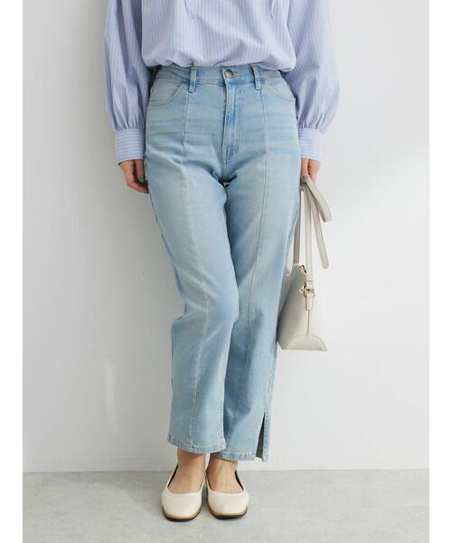 Green　Parks（グリーンパークス）の「GAMストレッチデニムスリムストレートパンツ（デニムパンツ・レディース・ライトブルー/ブルー・M/L）」の5枚目の写真
