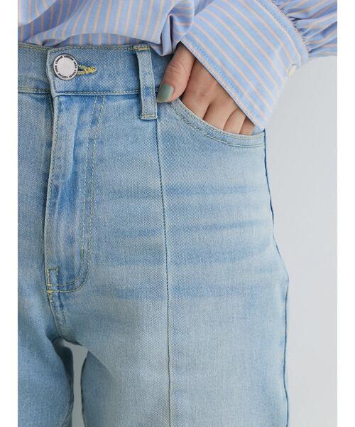 Green　Parks（グリーンパークス）の「GAMストレッチデニムスリムストレートパンツ（デニムパンツ・レディース・ライトブルー/ブルー・M/L）」の7枚目の写真