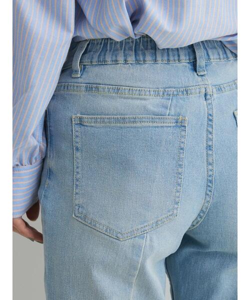 Green　Parks（グリーンパークス）の「GAMストレッチデニムスリムストレートパンツ（デニムパンツ・レディース・ライトブルー/ブルー・M/L）」の8枚目の写真