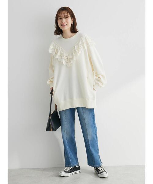 Green　Parks（グリーンパークス）の「GAMストレッチデニムスリムストレートパンツ（デニムパンツ・レディース・ライトブルー/ブルー・M/L）」の18枚目の写真