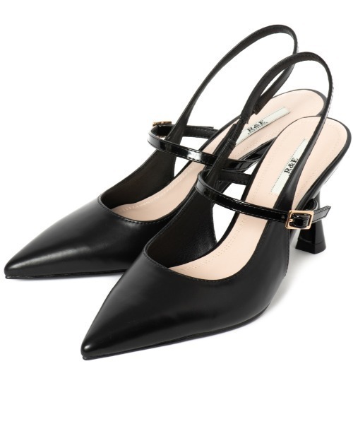 R&E（アールアンドイー）の「【R&E】  ワンベルトバックストラップフレアヒールパンプス（パンプス・レディース・ブラック/ベージュ系その他/アイボリー・22cm/22.5cm/23cm/23.5cm/24cm/24.5cm）」の16枚目の写真