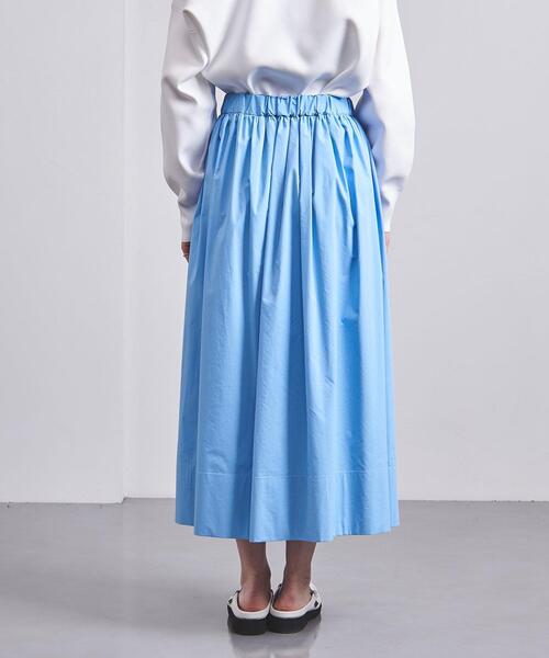 UNITED ARROWS（ユナイテッドアローズ）の「C/P パッチポケット ギャザースカート（スカート・レディース・ライトブルー/ブラック/ホワイト・36/38）」の4枚目の写真