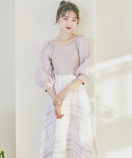 WILLSELECTION（ウィルセレクション）の「ソフトオーガンジー袖カットソープルオーバー（Tシャツ/カットソー・レディース・ピンク/ブラック/オフホワイト・MEDIUM）」の11枚目の写真