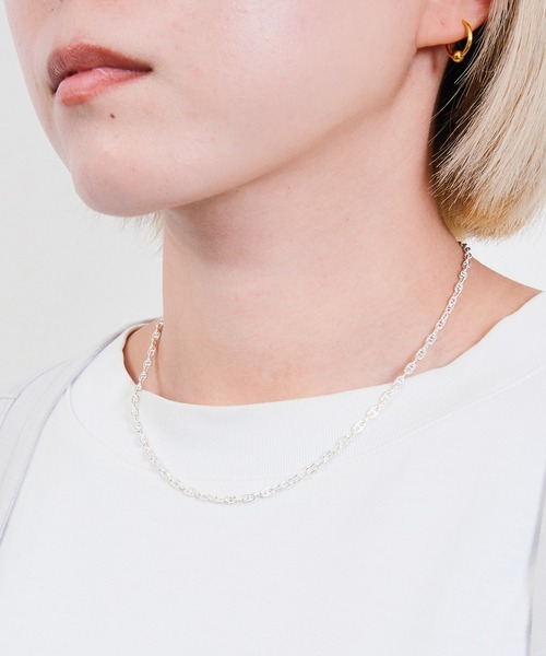 And A（アンドエー）の「And A アンドエー / Link chain necklace ロロマリーナチェーンネックレス チョーカー シルバ－925（ネックレス・メンズ・シルバー・50cm/40cm/60cm）」の6枚目の写真
