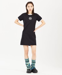 X-girl | WORLD LOGO S/S FITTED TEE DRESS(ワンピース)