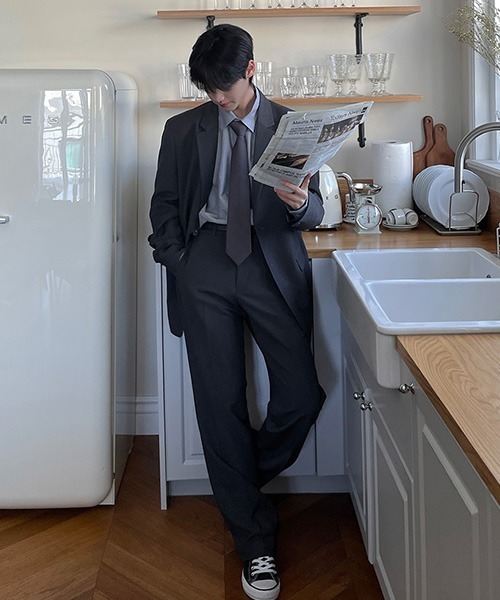ASCLO（エジュクロ）の「ASCLO Perfect Royal Oxford Over Shirt（シャツ/ブラウス・メンズ・グレー/スカイブルー・MEDIUM）」の15枚目の写真