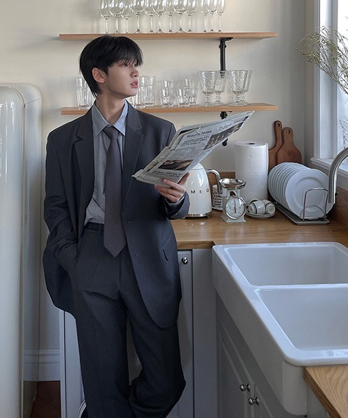 ASCLO（エジュクロ）の「ASCLO Perfect Royal Oxford Over Shirt（シャツ/ブラウス・メンズ・グレー/スカイブルー・MEDIUM）」の17枚目の写真
