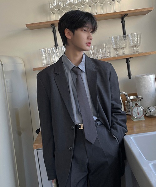 ASCLO（エジュクロ）の「ASCLO Perfect Royal Oxford Over Shirt（シャツ/ブラウス・メンズ・グレー/スカイブルー・MEDIUM）」の20枚目の写真