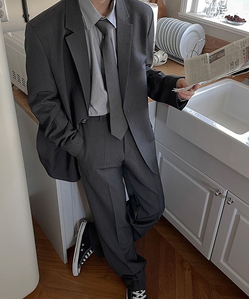 ASCLO（エジュクロ）の「ASCLO Perfect Royal Oxford Over Shirt（シャツ/ブラウス・メンズ・グレー/スカイブルー・MEDIUM）」の21枚目の写真
