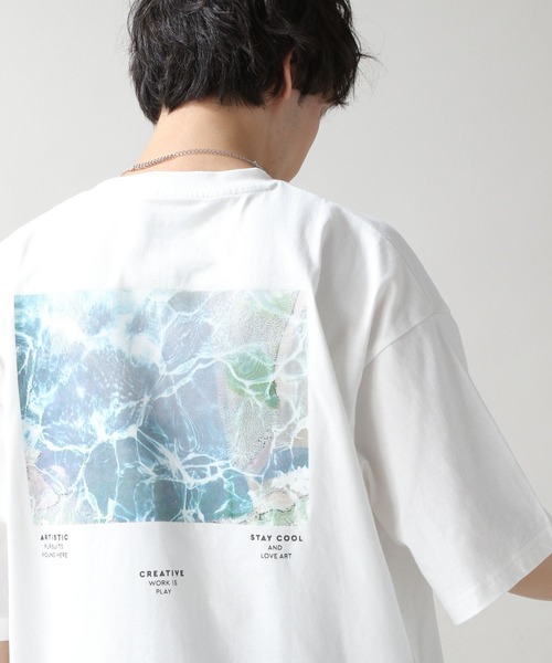 RAGEBLUE(レイジブルー)の「天竺/バックプリントフォトTシャツ(Tシャツ/カットソー・メンズ・ブラック/ブルー/ホワイト/ベージュ・LARGE/SMALL/MEDIUM)」の11枚目の写真