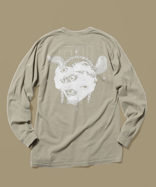 LONELY/論理(ロンリー)の「LONELY(論理)/ロンリー RANPO 長袖Tシャツ ロンT グラフィック バックプリント ロゴ(Tシャツ/カットソー・メンズ・カーキ/ブラック・M/L/XL)」の22枚目の写真