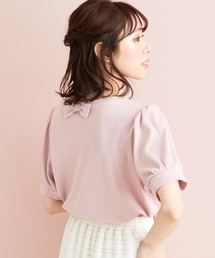 <大きいサイズ> バックリボンパフスリーブカットソー marun