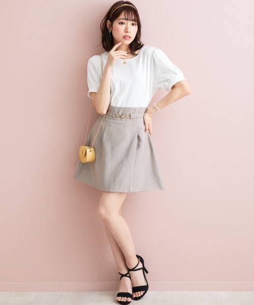 marun（マルン）の「＜大きいサイズ＞ バックリボンパフスリーブカットソー marun（Tシャツ/カットソー・レディース・ブラック/ピンク/オフホワイト・4L/5L/LL/3L/L）」の9枚目の写真