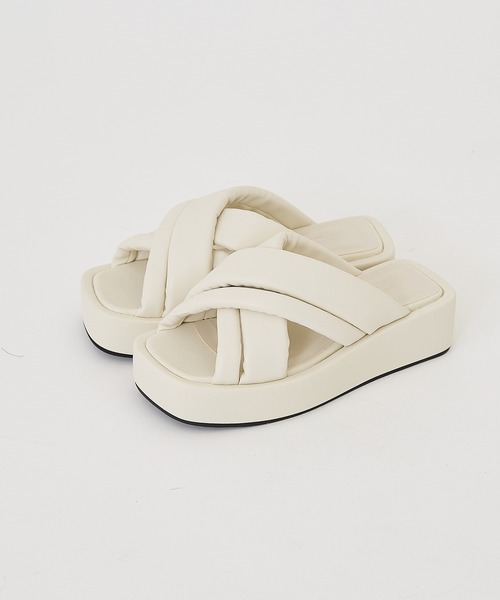 UNITED TOKYO（ユナイテッドトウキョウ）の「【一部WEB限定カラー有】クロスフラットサンダル（サンダル・レディース・ブラック/マルチ/ホワイト/オフホワイト/その他2・1/2）」の6枚目の写真