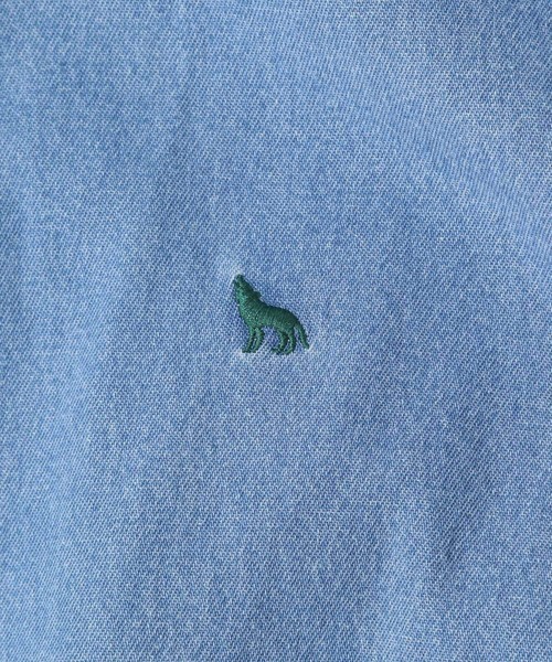 RAGEBLUE(レイジブルー)の「ワンポイント刺繍/デニムビッグシャツ(シャツ/ブラウス・メンズ・ブルー/ブラック・MEDIUM/LARGE)」の11枚目の写真