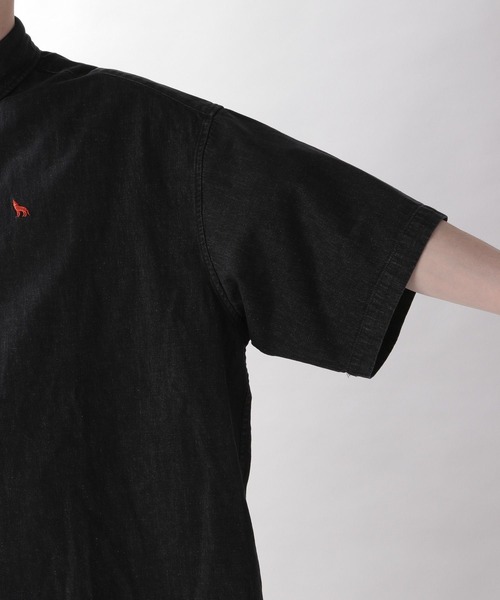 RAGEBLUE(レイジブルー)の「ワンポイント刺繍/デニムビッグシャツ(シャツ/ブラウス・メンズ・ブルー/ブラック・MEDIUM/LARGE)」の13枚目の写真