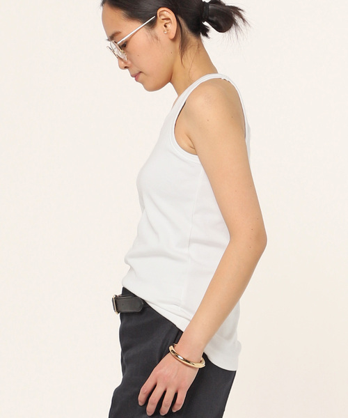 AP STUDIO（エーピーストゥディオ）の「コンパクトリブタンクトップ（タンクトップ・レディース・ブラック/ホワイト・FREE）」の14枚目の写真