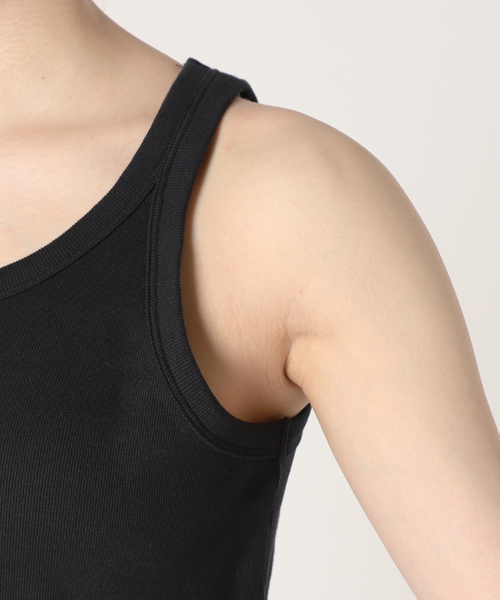 AP STUDIO（エーピーストゥディオ）の「コンパクトリブタンクトップ（タンクトップ・レディース・ブラック/ホワイト・FREE）」の22枚目の写真