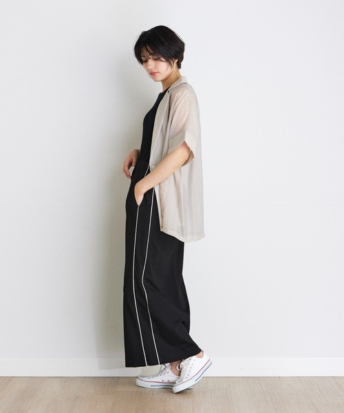 INED CLARO(イネドクラロ)の「Iラインパイピングロングスカート(スカート・レディース・ベージュ/ブラック・フリー)」の7枚目の写真