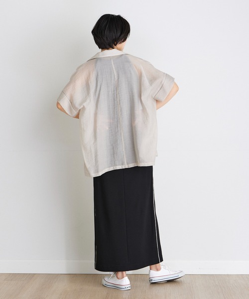 INED CLARO(イネドクラロ)の「Iラインパイピングロングスカート(スカート・レディース・ベージュ/ブラック・フリー)」の16枚目の写真