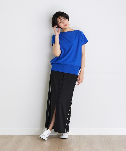 INED CLARO(イネドクラロ)の「Iラインパイピングロングスカート(スカート・レディース・ベージュ/ブラック・フリー)」の13枚目の写真