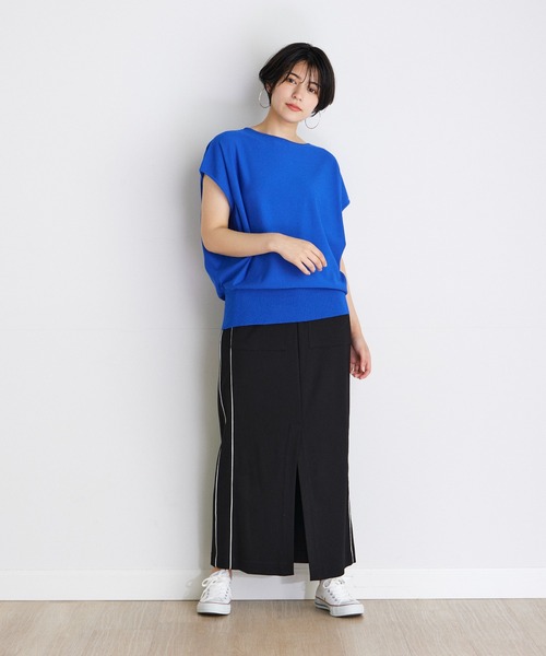 INED CLARO(イネドクラロ)の「Iラインパイピングロングスカート(スカート・レディース・ベージュ/ブラック・フリー)」の18枚目の写真