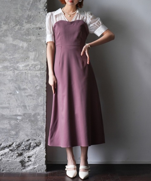 セール】ドッキングビスチェロング丈ワンピース（ワンピース）｜SAISON