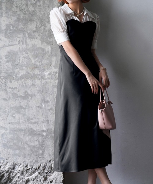 セール】ドッキングビスチェロング丈ワンピース（ワンピース）｜SAISON