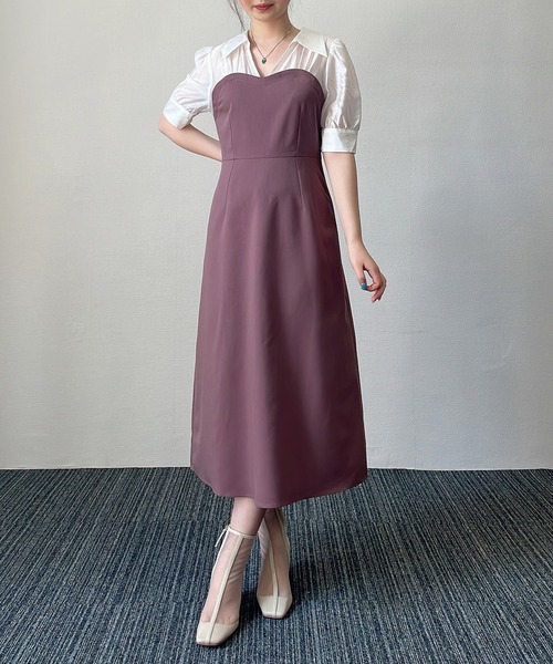 セール】ドッキングビスチェロング丈ワンピース（ワンピース）｜SAISON