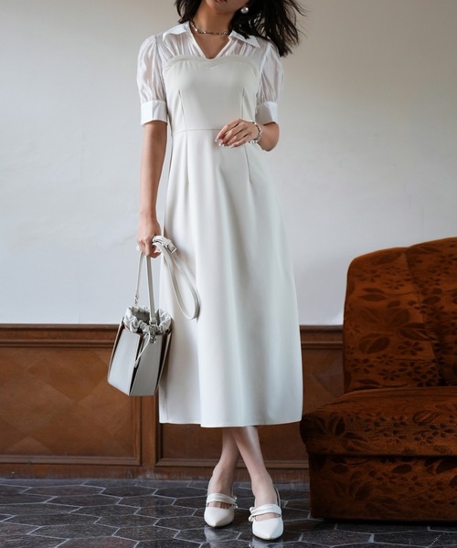 セール】ドッキングビスチェロング丈ワンピース（ワンピース）｜SAISON