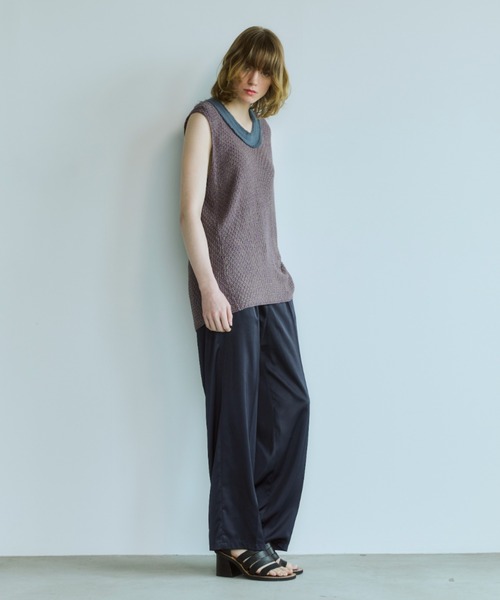 OPULENCE(オーピュレンス)の「Silver Dot Satin Pants(その他パンツ・レディース・ネイビー/サーモンピンク/イエロー・FREE)」の16枚目の写真