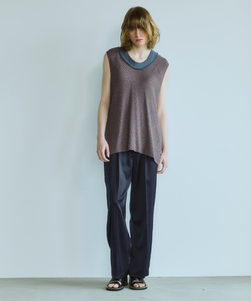 OPULENCE(オーピュレンス)の「Silver Dot Satin Pants(その他パンツ・レディース・ネイビー/サーモンピンク/イエロー・FREE)」の17枚目の写真