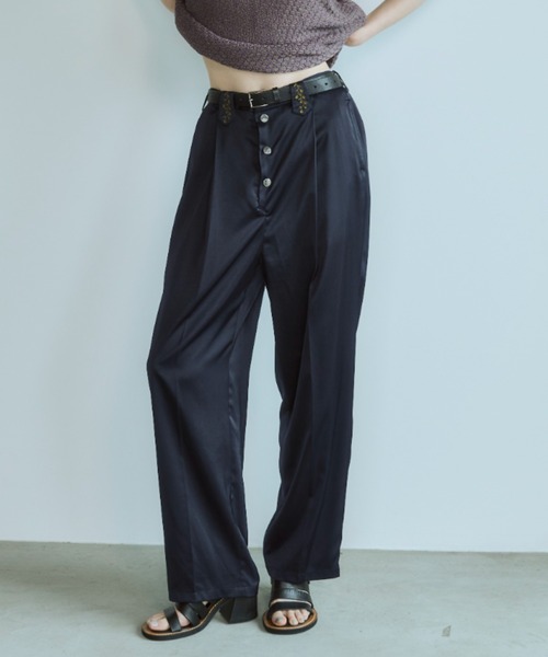 OPULENCE(オーピュレンス)の「Silver Dot Satin Pants(その他パンツ・レディース・ネイビー/サーモンピンク/イエロー・FREE)」の19枚目の写真