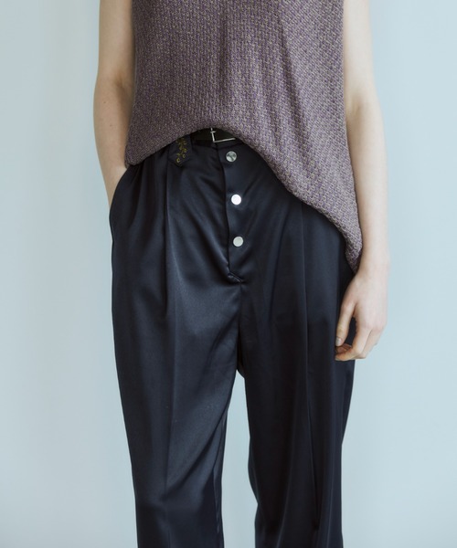 OPULENCE(オーピュレンス)の「Silver Dot Satin Pants(その他パンツ・レディース・ネイビー/サーモンピンク/イエロー・FREE)」の18枚目の写真