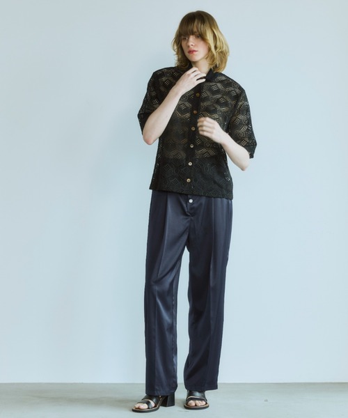 OPULENCE(オーピュレンス)の「Silver Dot Satin Pants(その他パンツ・レディース・ネイビー/サーモンピンク/イエロー・FREE)」の20枚目の写真