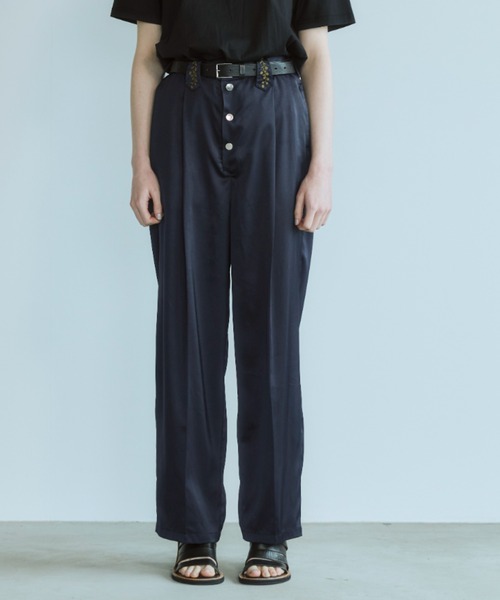 OPULENCE(オーピュレンス)の「Silver Dot Satin Pants(その他パンツ・レディース・ネイビー/サーモンピンク/イエロー・FREE)」の10枚目の写真