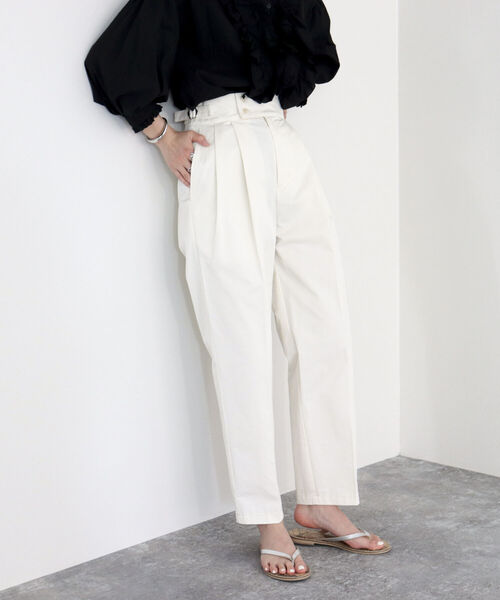 fredy emue(フレディエミュ)の「【fredyemueフレディエミュ】マリンテーパードパンツ(その他パンツ・レディース・ネイビー/ベージュ/オフホワイト・38/36)」の11枚目の写真