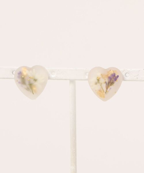 tone(トーン)の「【S.coeuf】【S.coeuf】2way金属アレルギー対応ピアス お花のマットハート×リング(MA)(ピアス(両耳用)・レディース・ピンク/ブルー・FREE)」の7枚目の写真