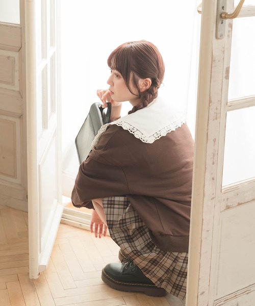Cham.（チャム）の「レースビッグつけ襟（付け襟・レディース・ホワイト/ベージュ・FREE）」の5枚目の写真