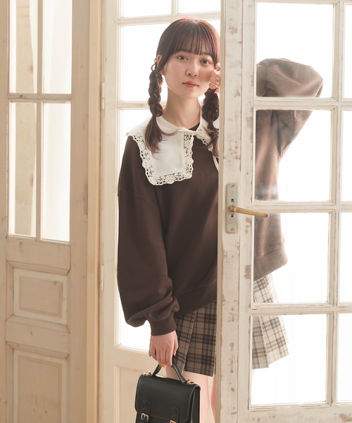 Cham.（チャム）の「レースビッグつけ襟（付け襟・レディース・ホワイト/ベージュ・FREE）」の7枚目の写真