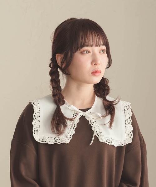 Cham.（チャム）の「レースビッグつけ襟（付け襟・レディース・ホワイト/ベージュ・FREE）」の17枚目の写真