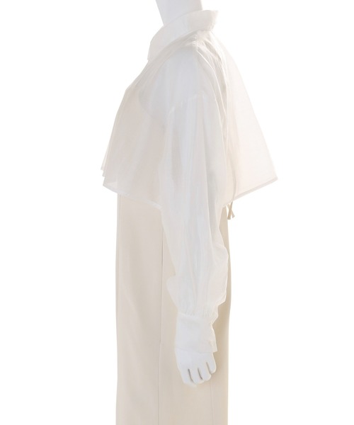 MERCURYDUO（マーキュリーデュオ）の「クロップドシアーシャツ（シャツ/ブラウス・レディース・ブラック/オフホワイト/ピンク・FREE）」の10枚目の写真