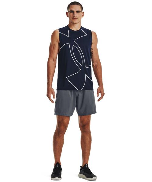 UNDER ARMOUR(アンダーアーマー)の「UAテック スリーブレスTシャツ 〈グラフィック〉(トレーニング/メンズ)(タンクトップ・メンズ・ネイビー・L/S/XXL/XL/M/3XL)」の3枚目の写真