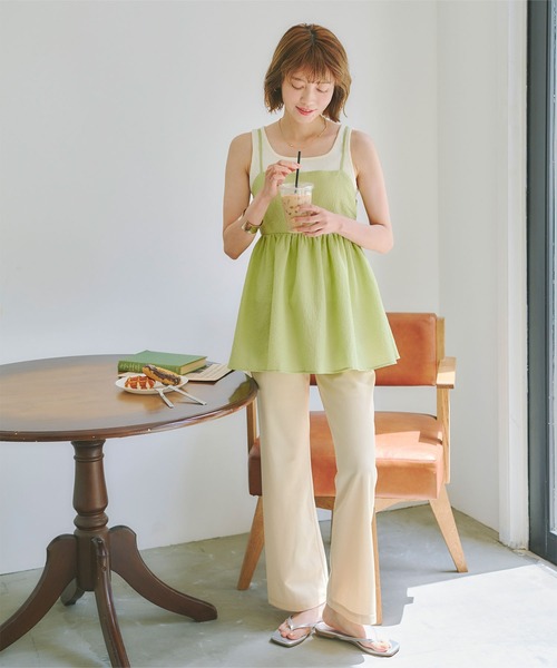 titivate（ティティベイト）の「スリムセミフレアパンツ（その他パンツ・レディース・ライトベージュ/ブラック/チャコール・L/M/S）」の17枚目の写真