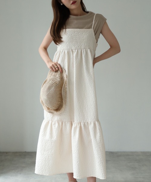 tocco closet(トッコ クローゼット)の「【ZOZO限定】エンボスキャミワンピース(ワンピース・レディース・アイボリー/ブラック・M)」の20枚目の写真