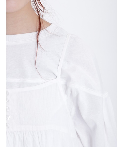 Samansa Mos2（サマンサ モスモス）の「ワッシャーキャミチュニック（チュニック・レディース・マスタード/オフホワイト/ブラック・F）」の16枚目の写真