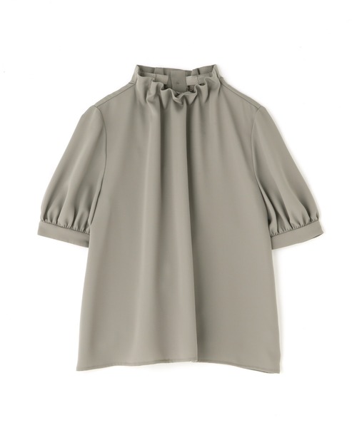 N.（N. Natural Beauty Basic）（エヌエヌナチュラルビューティーベーシック）の「◆ペーパーバック５分袖ブラウス（シャツ/ブラウス・レディース・ライトグリーン/ブラック/オフホワイト/グレー・MEDIUM）」の7枚目の写真